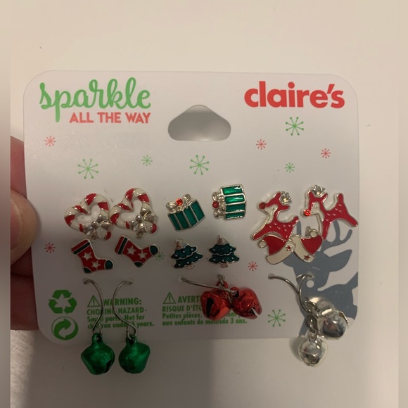Claire’s Sparkle All The Way 9 piece earring set. New. - Picture 1 of 6